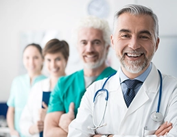 sleep health partners, row of doctors, dentists, and professionals