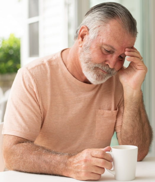man tired from sleep apnea and snoring